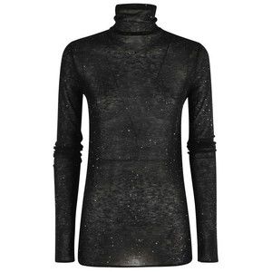 Pinko High Neck Sweater With Moss Pattern And Mini Sequins - NWT